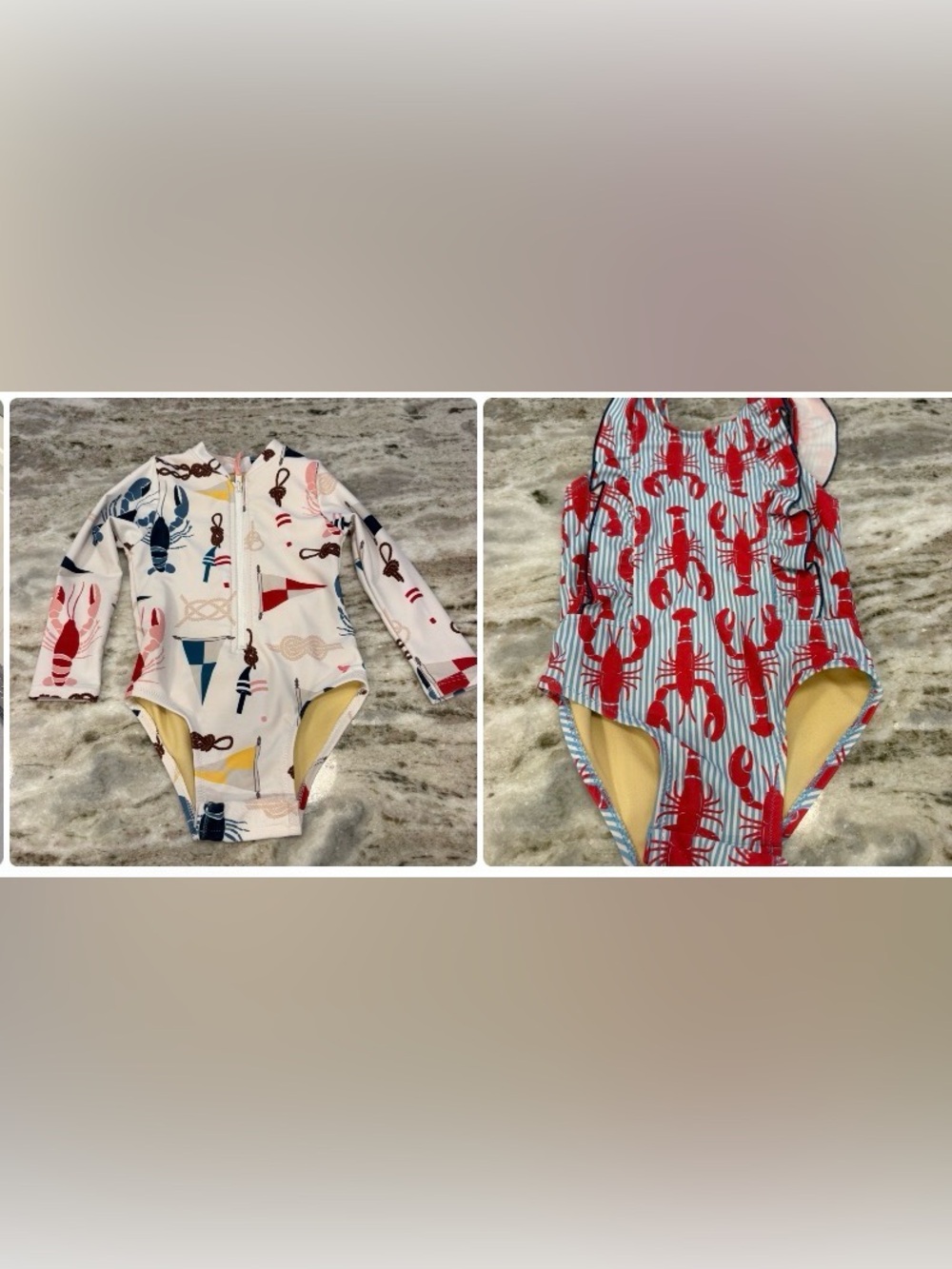 Pink Chicken Kids Swim Bodysuits - Navy, Red, Cream